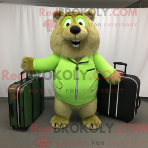 Lime Green Beaver maskot...