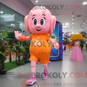 Pink mandarin maskot...
