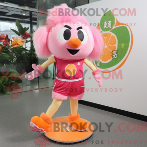 Pink mandarin maskot...