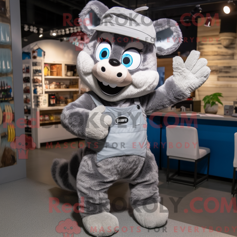 Fantasia de mascote de Silver But com macacão e luvas sem dedos - Mas mascotes - REBROKO_332057 - RedBrokoly.com