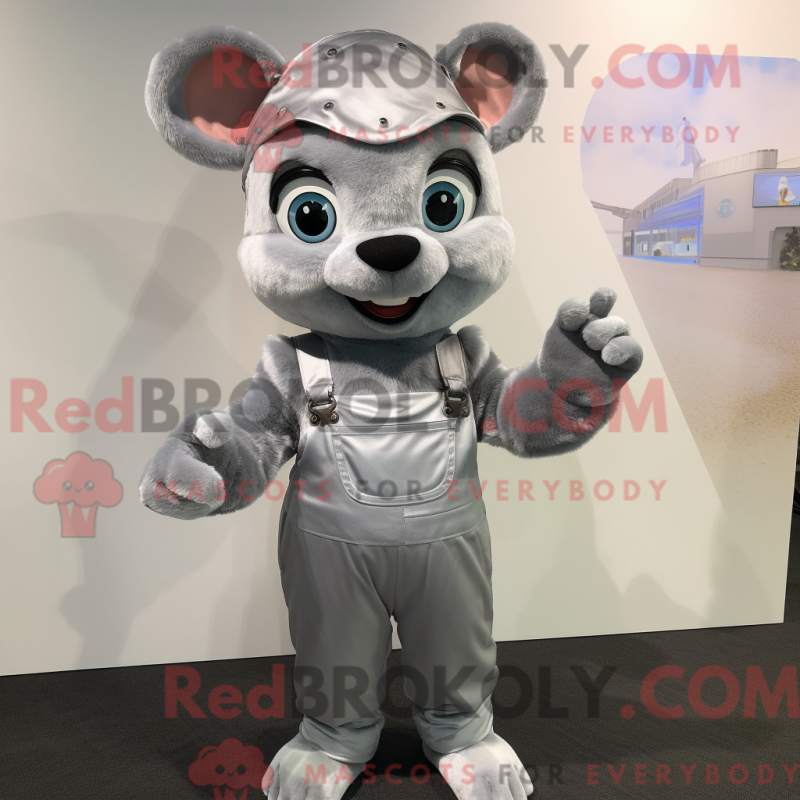 Fantasia de mascote de Silver But com macacão e luvas sem dedos - Mas mascotes - REBROKO_332059 - RedBrokoly.com