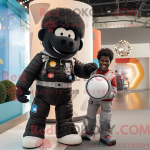 Sort astronaut maskot...
