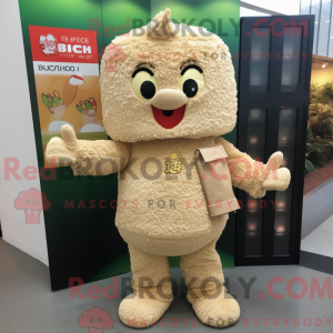 Beige Fried Rice maskot...