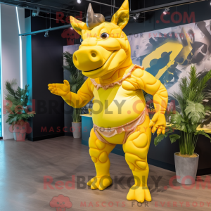Yellow Rhinoceros mascot...