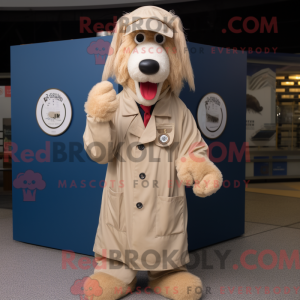 Beige hondenmascottekostuum...