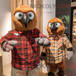 Brun papegøje maskot...