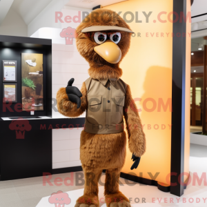 Brown Emu mascot costume...