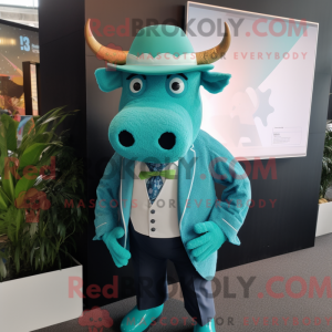 Cyan Bull máscara drapeada...