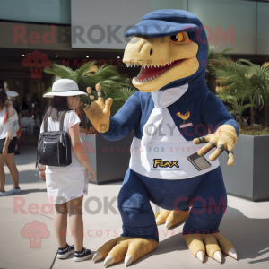 Navy T Rex mascotte kostuum...