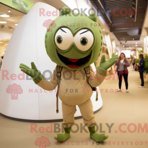 Olive Spider maskot kostume...