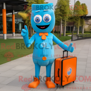 Costume de mascotte bleu...
