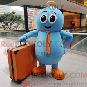 Costume de mascotte bleu...