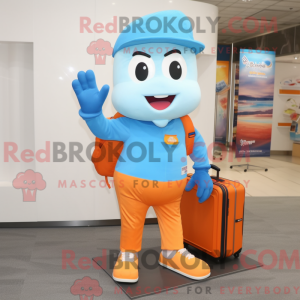 Costume de mascotte bleu...