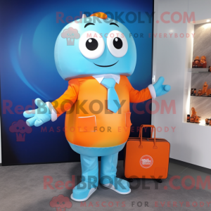 Costume de mascotte bleu...
