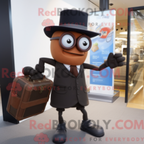 Fantasia de mascote Ciclope com terno e pastas - Mascotes do ciclope - REBROKO_332187 - RedBrokoly.com