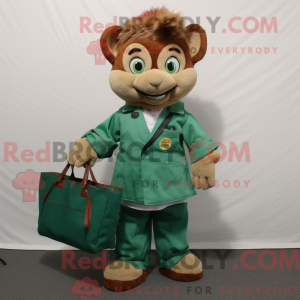 Grøn Doctor maskot kostume...