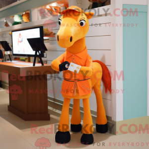 Orange Mare Maskottchen...