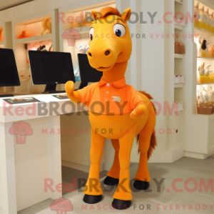 Orange Mare Maskottchen...