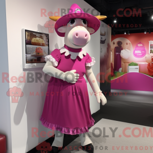 Postava maskota Magenta Cow...