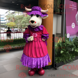 Postava maskota Magenta Cow...