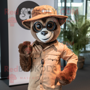 Brauner Lemur Maskottchen...