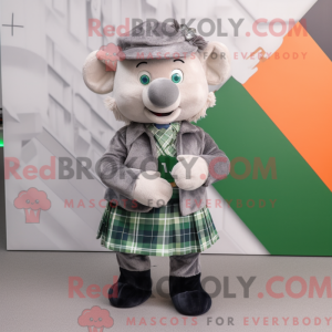 Gray Irish Flag mascot...