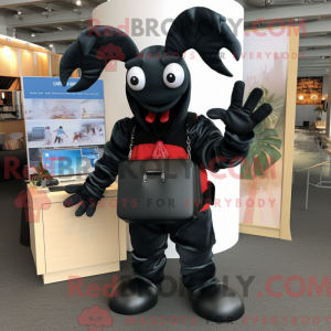 Sort hummer maskot kostume...