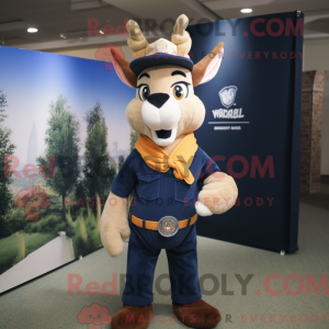 Navy Gazelle mascot costume...