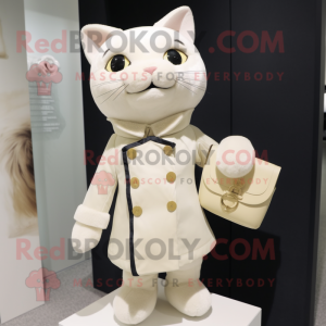 Cream Cat maskot drakt...