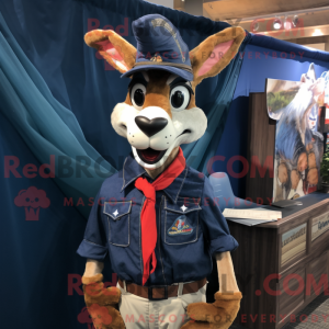 Navy Gazelle mascot costume...