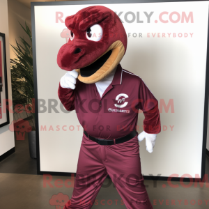 Máscara de cobra Maroon com...