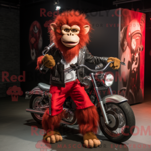 Red Monkey-maskotdraktfigur...