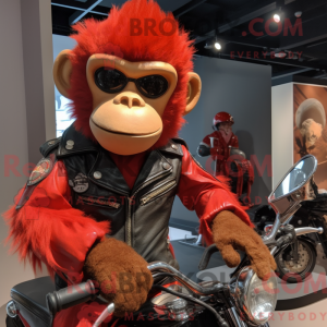 Red Monkey-maskotdraktfigur...