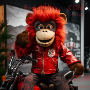 Red Monkey-maskotdraktfigur...