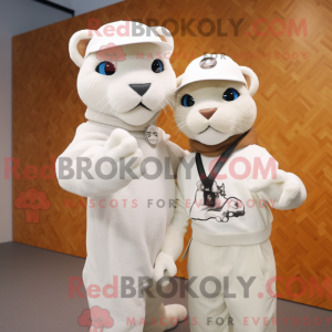 White Jaguarundi mascot...