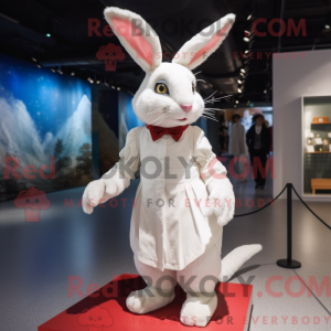 Hvid Wild Rabbit maskot...