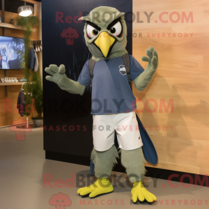 Olive Hawk maskot kostume...