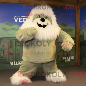 Oliven Yeti maskot kostume...
