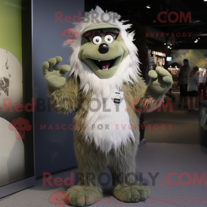Olive Yeti-mascottekostuum...