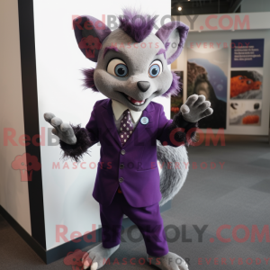 Lila Aye-Aye Maskottchen...