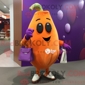 Oranžová postava maskota...