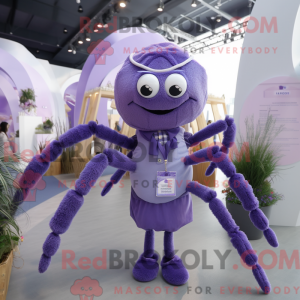 Lavendel edderkop maskot...