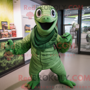 Grøn Titanoboa maskot...