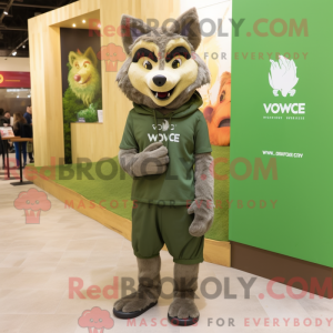 Olive Wolf mascottekostuum...