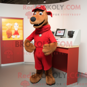 Red Dog-maskotdraktfigur...
