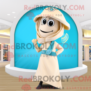 Beige hestesko maskot...