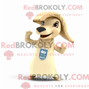 Beige hestesko maskot...