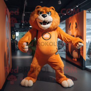 Oranje Smilodon mascotte...