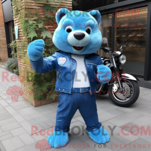 Blauwe Bever mascotte...