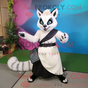 Wit Civet-mascottekostuum...